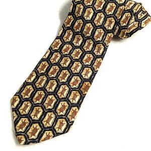 Vintage Men's 100% Silk Tie Abstract Print - By KASPER